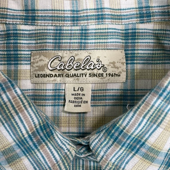 Cabelas Button Up Shirt Womens Large Plaid Green Pink Purple Lot of‎ 3 - Picture 4 of 15